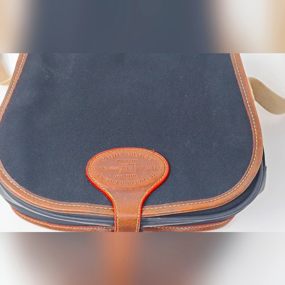 Vintage Tommy Hilfiger Crossbody Black Canvas Purse - Picture 2 of 9